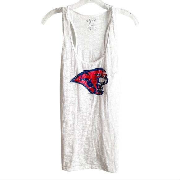 Blue 84 University of Houston Cougars White Red Sleeveless Women Tank Size XL - Picture 1 of 3